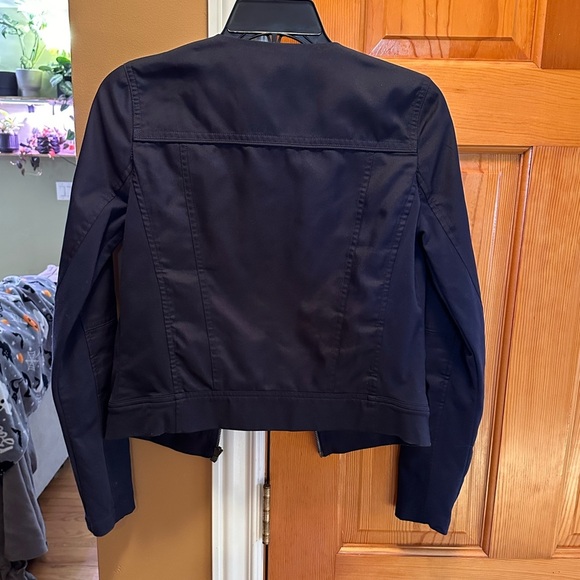 Athleta Women's XS Navy Blue Athleisure Bomber Utility Zip Jacket - Picture 4 of 7